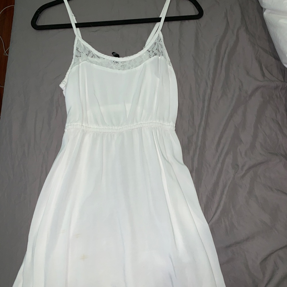 White Dress with Lace Detail